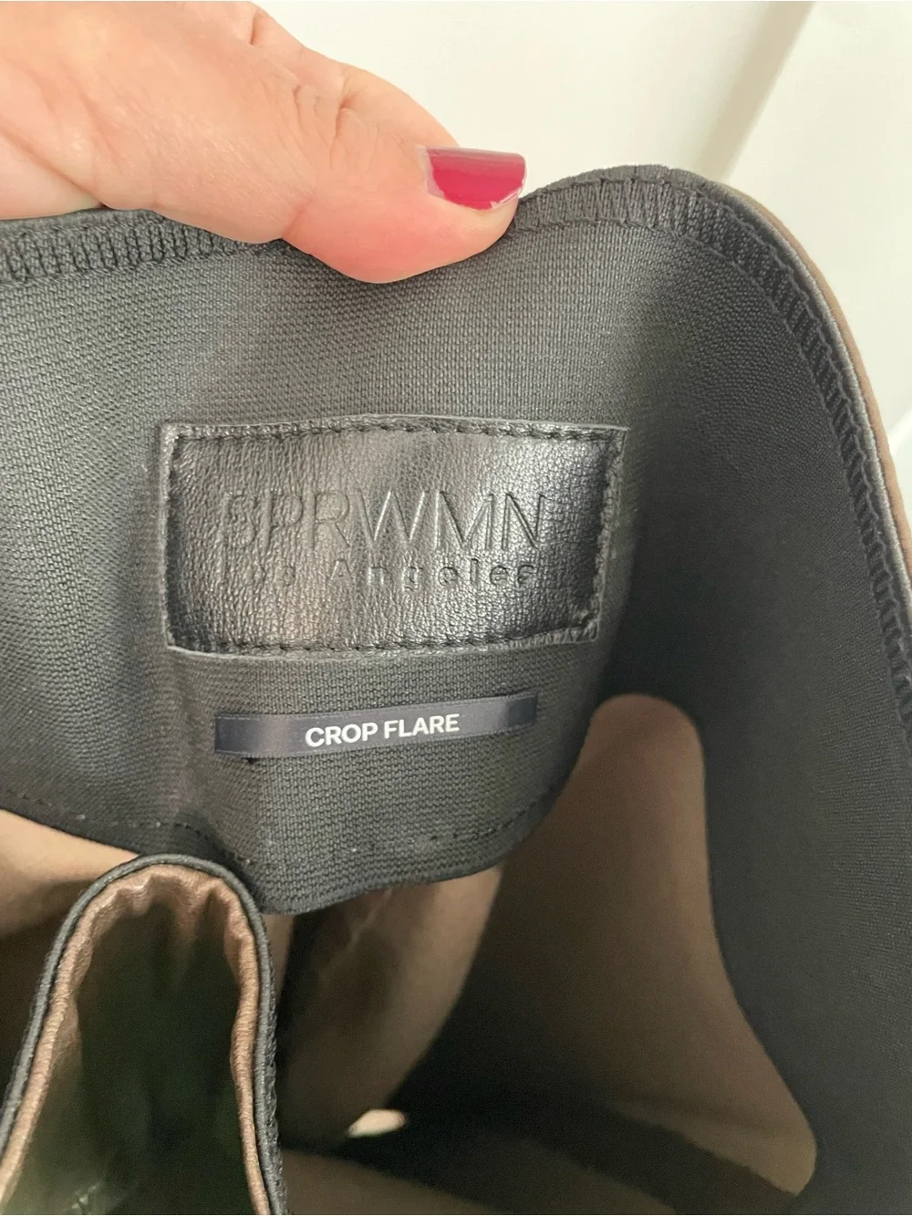 SPRWMN Ankle Crop Flare Pants 100% Lambskin Leather Pants Size 4/6 (Medium)